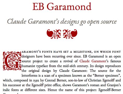 Eb Garamond Is An Open Source Project To Create A Revival Of Claude