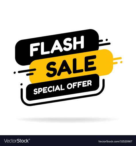 Flash Sale And Special Offer Tag Price Tags Sales Vector Image