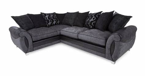 Hand woven brown pu rattan over a powder coated aluminium frame. DFS Alessa Charcoal Fabric RHF Corner Sofa & Storage ...