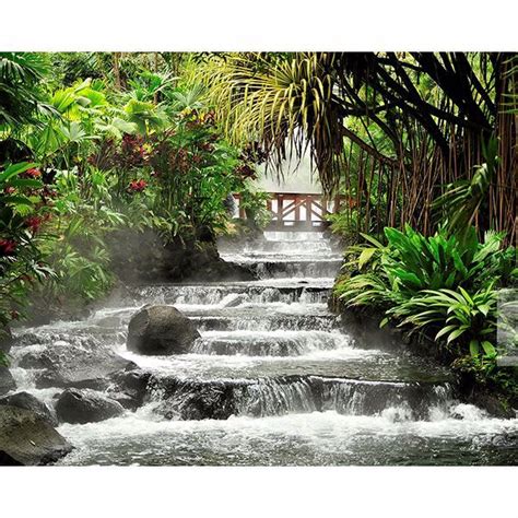 Wr50515 Tranquil Waterfall Wall Mural By Wall Rogues