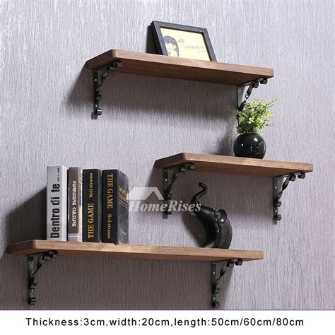 contemporary wall shelves wooden ledges decorative rustic design