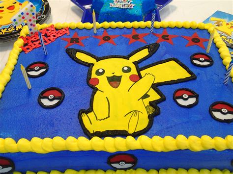 Pikachu Birthday Cake Made With Sugar Sheet Party Ideas Pinterest