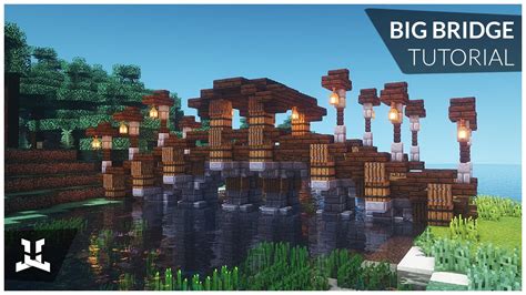 Minecraft Big Bridge How To Build Relaxing Tutorial Youtube