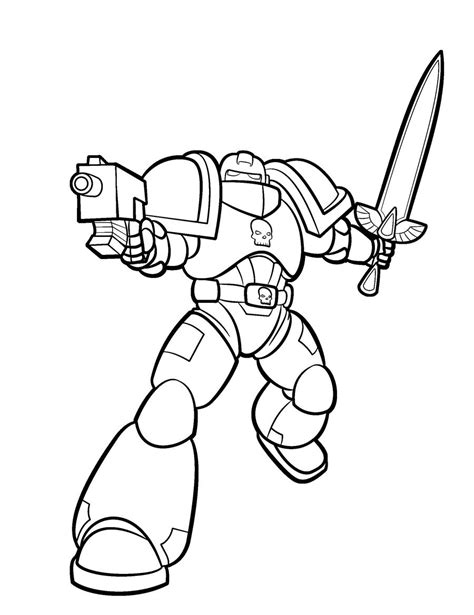 40k Chaos Space Marine Coloring Pages