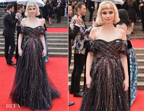 Imogen Poots In Valentino The Olivier Awards Red Carpet Fashion