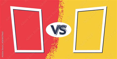 Vs Template Versus Blank Vector Color Design Stock Vector Adobe Stock