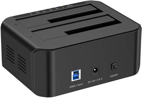 Unitek Y Usb To Sata Iii Dual Bay Hdd Ssd Clone Black Docking Station Wootware