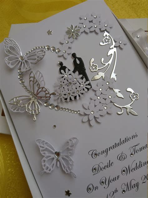 Personalised Luxury Handmade Wedding Card Anniversary Card Etsy