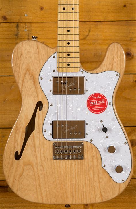 Squier Vintage Modified 72 Telecaster Thinline Natural Peach Guitars