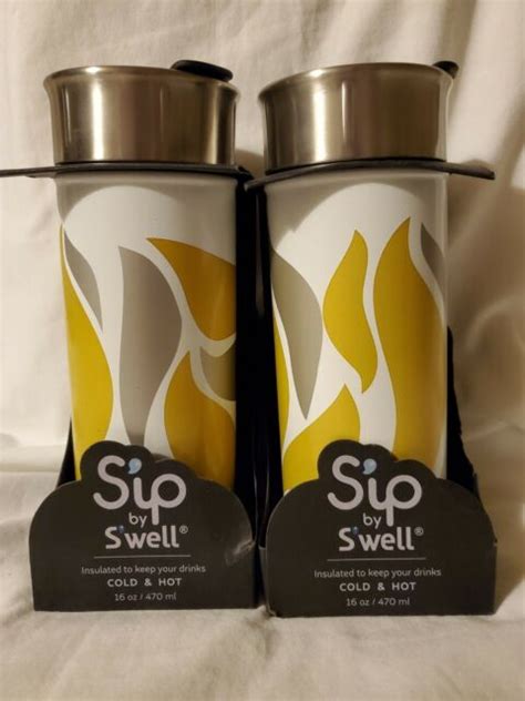 Sip By Swell 16oz Travel Beverage Mug Hot Cold Stainless Steel Vacuum