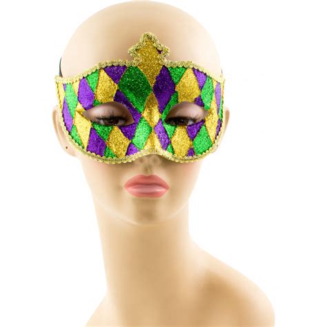 Metallic Glitter Mardi Gras Harlequin Mask Mg271 20