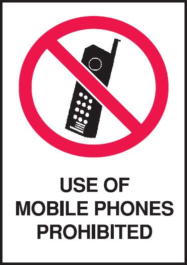 A4 Safety Signs Use Of Mobile Phones Prohibited Seton Australia