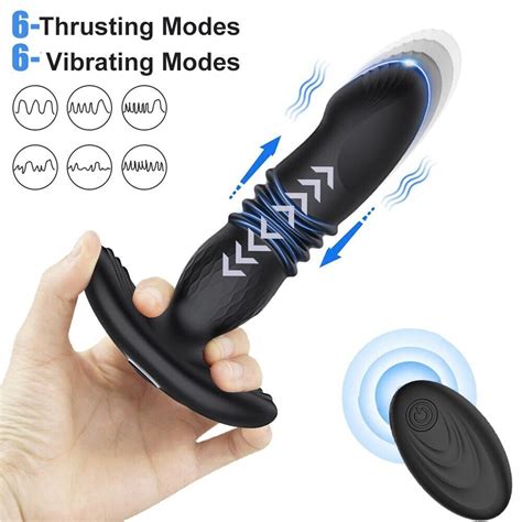 Telescopic Anal Plug Dildo Male Prostate Massager Vibrator Sex Toy For