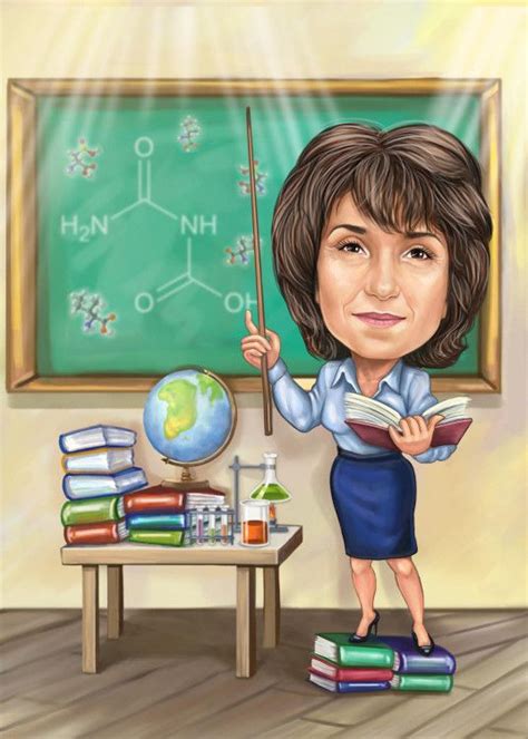 Teacher Caricatures Caricature Caricature Sketch Personalized