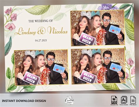 Wedding Photobooth Template Elegant Photo Booth Template Wedding