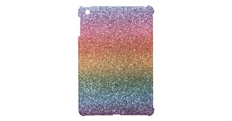 Rainbow Glitter Ipad Mini Case Zazzle