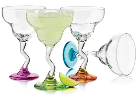 Amazon Com Libbey Colors Margarita Glass Set 4 Piece Margarita Glasses