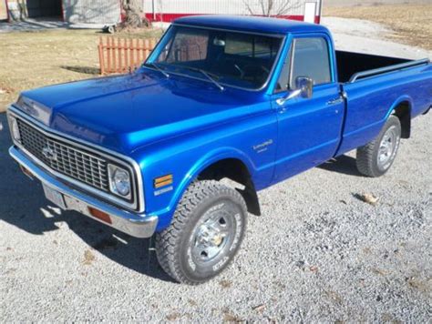 Find Used 1972 Chevy Chevrolet Custom Deluxe 2500 34 Ton 4x4 Pickup