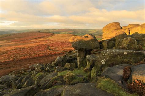 Higger Tor And Hathersage Moor Sunrise In Autumn Peak District