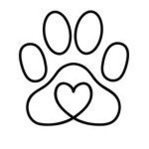 Heart Paw Print Kidswoodcrafts Dog Tattoos Paw Tattoo