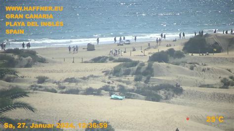 Webcam Playa Del Ingles Gran Canaria Vista Sulla Spiaggia