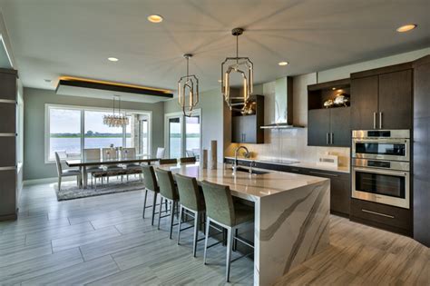 Lakeside Luxe Contemporary Kitchen Omaha By Inspired Interiors