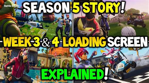 New Fortnite Season 5 Storyline Week 3 And 4 Loading Screens