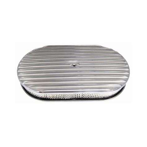 Rpc Air Cleaner Assembly R6318 Nostalgic Finned Polished Aluminum Oval