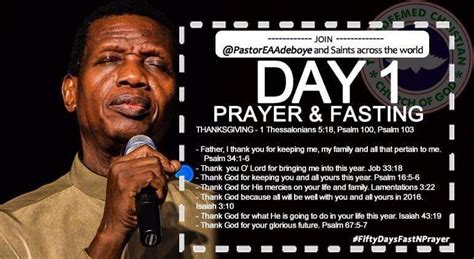 Rccg 2016 Fasting And Prayers Day 1 11th January Prayer Points
