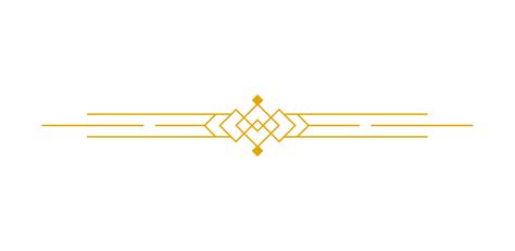 Art Deco Outline Stroke In Golden Color For Classy And Luxury Style