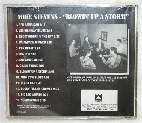 Mike Stevens Blowin Up A Storm Cd 1992 Bluegrass Harmonica Sealed New