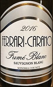 Dry creek valley, sonoma county, ca. Ken's wine review of 2016 Ferrari Carano Sauvignon Blanc "Fume Blanc"
