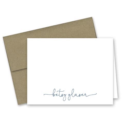 Personalized Folded Note Cards Stationery Set Of 10 With Etsy