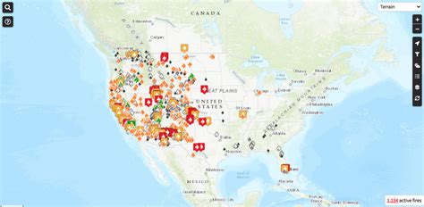Map All 1234 Active Wildfires In America Right Now