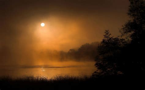 1096058 Sunlight Trees Landscape Mountains Dark Night Nature