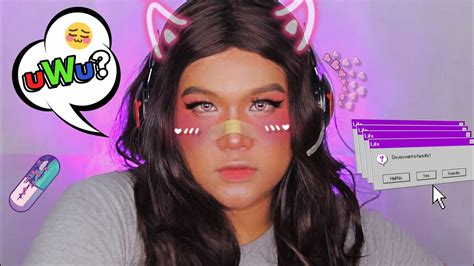 I Tried The Uwu Makeup E Girl Gamer Girl Youtube
