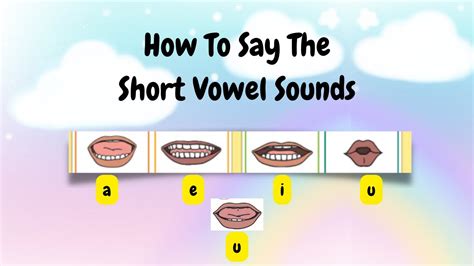 How To Say The Short Vowel Sounds Articulation With Pictures Youtube