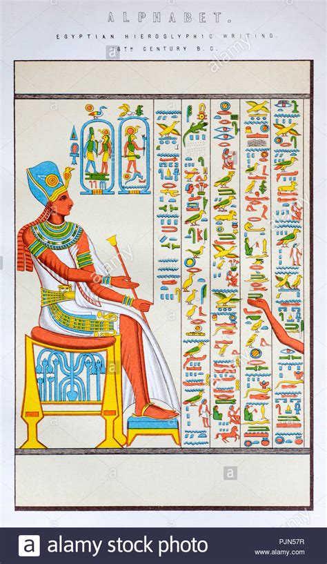 Hieroglyphe — unter einer hieroglyphenschrift (gr. Hieroglyphic Alphabet Stock Photos & Hieroglyphic Alphabet Stock Images - Alamy