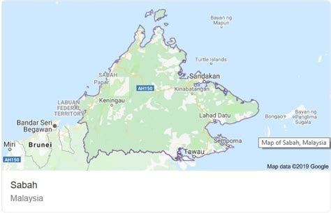 Peta Negeri Sabah Malaysia Map Malaysia Peta Maps Por