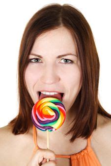 Woman Licking Lollipop Free Stock Photos StockFreeImages