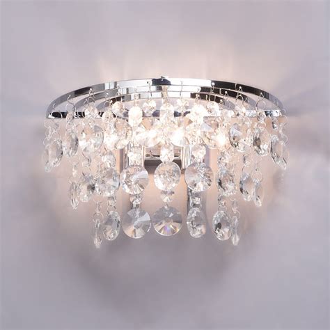 Montego Chrome And Crystal Effect Wall Light From Litecraft