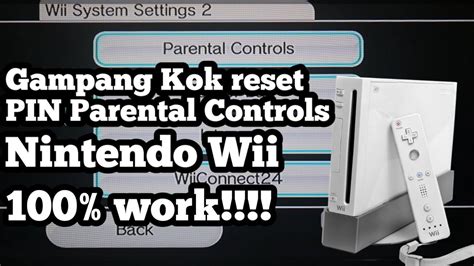 Cara Reset Parental Controls Nintendo Wii Youtube