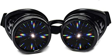 glofx black padded diffraction goggles tinted lenses limited edition raves edm