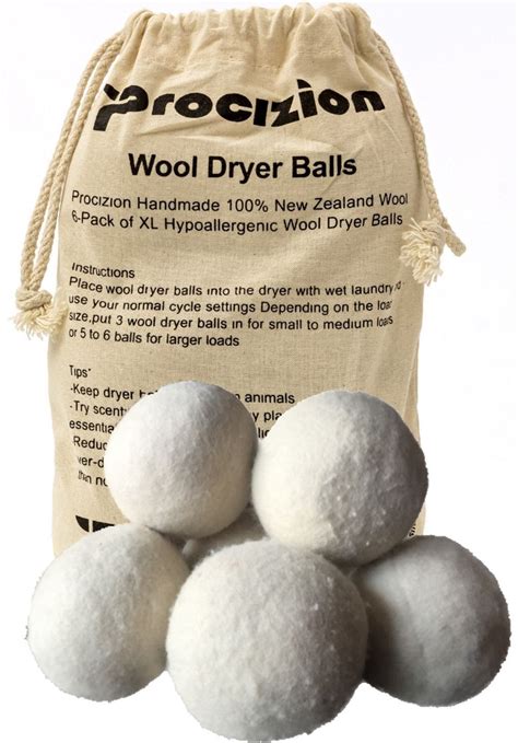 wool dryer balls 6 pack xl made of 100 premium organic wool handmade non toxic all natural