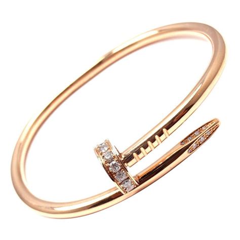 Cartier bracelets set for both ladies and gents does not fade water resistant single nail bracelet available price at 30cedis. Cartier Juste un Clou Diamond Rose Gold Nail Bangle ...