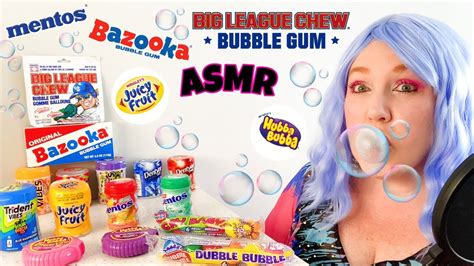 Asmr Tapping On My 15 Pack Gum Haul Chewing Gum Mukbang Eating Sounds Whispering