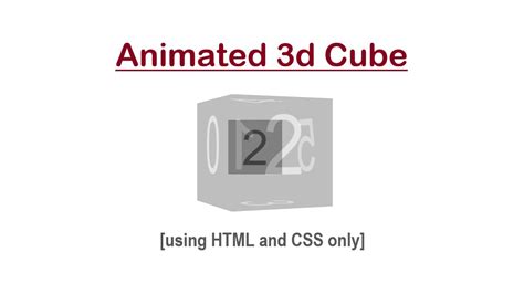 3d Rotating Cube Animation Using Html5 Css3 Codeera Html And Css