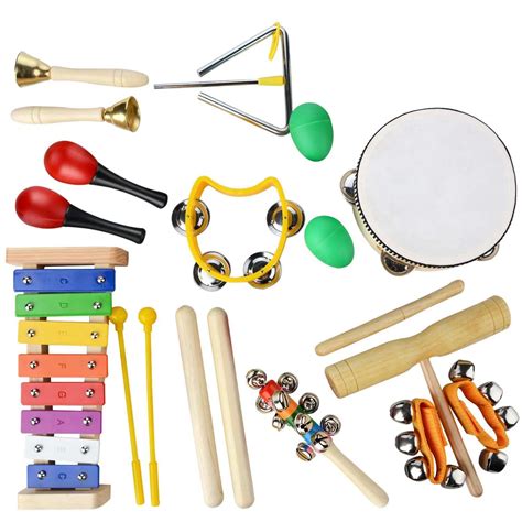 Musical Instruments Set20 Pcs Wooden Percussion Toy Rhythm And Music
