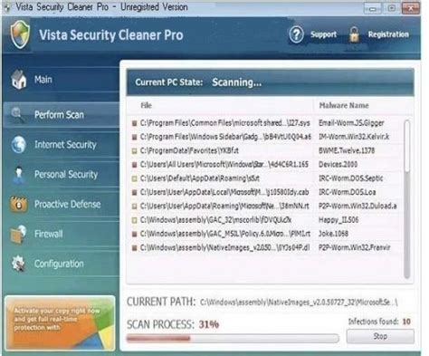 Vista Security Cleaner Pro Virus Removal Guide Rapide Pour Supprimer
