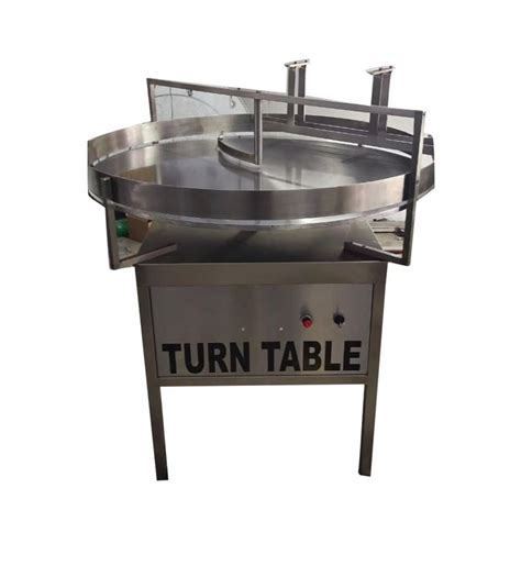 Electric Semi Automatic Stainless Steel Bottle Turntable Machine 1 Hp
